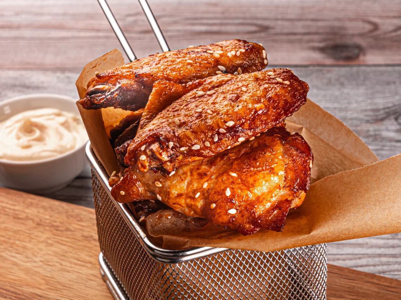 (Меню зала) Стрипсы из куриного филе с сырным соусом